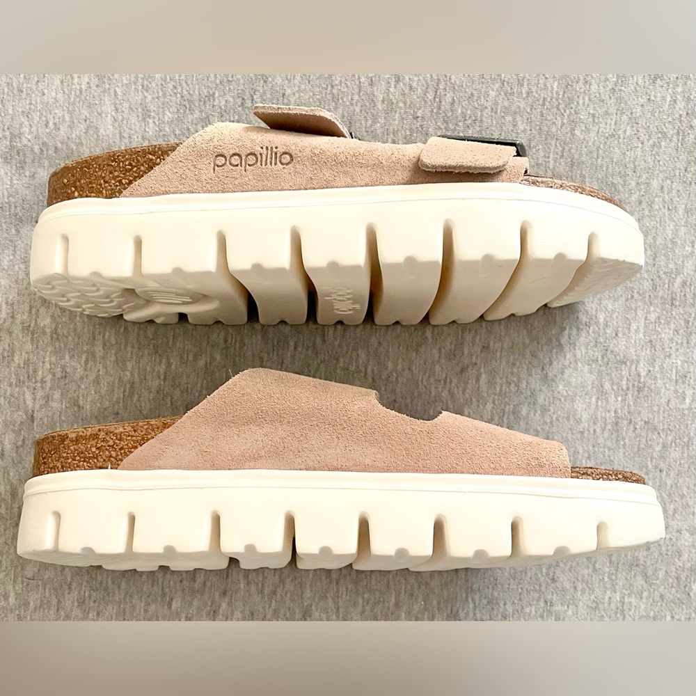Papillio Women’s Sz 6 Arizona Pap Chunky Warm Sand Slip On Sandal NIB - Picture 4 of 8
